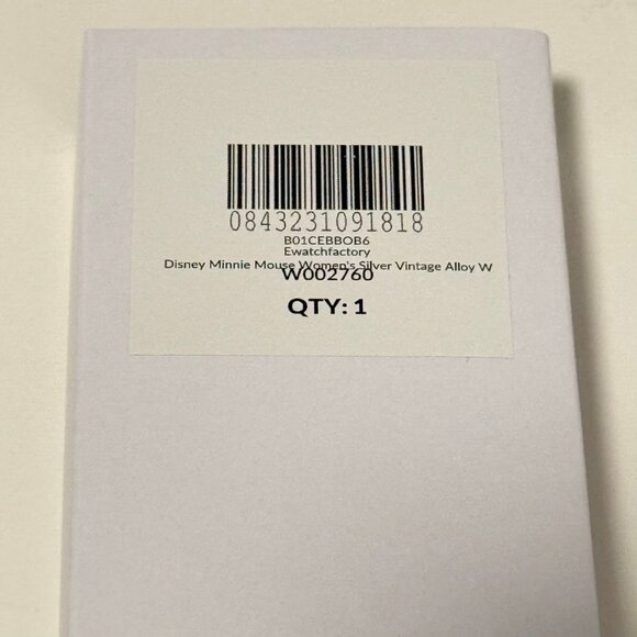 NWT - Disney Minnie Mouse Silver watch for ladies, Vintage style. Red leather st - Picture 11 of 16